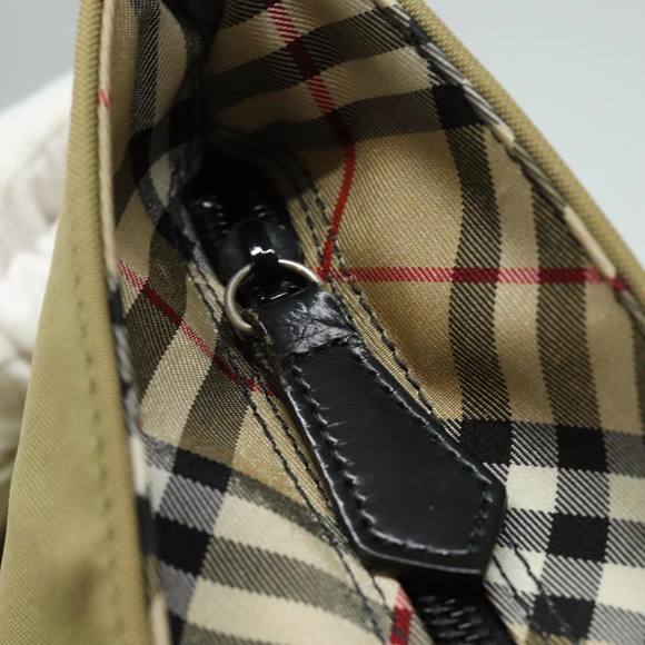 BURBERRY Nova Check Blue Label Hand Bag Nylon Beige Auth bs16350 - Picture 10 of 16